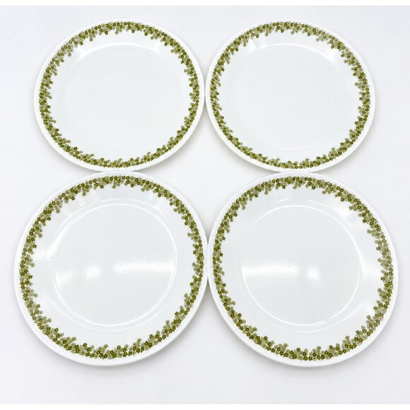 Corelle Other - Corelle Crazy Daisy Spring Blossom Green Dinner Plates Set of 4 Vintage 10.25in